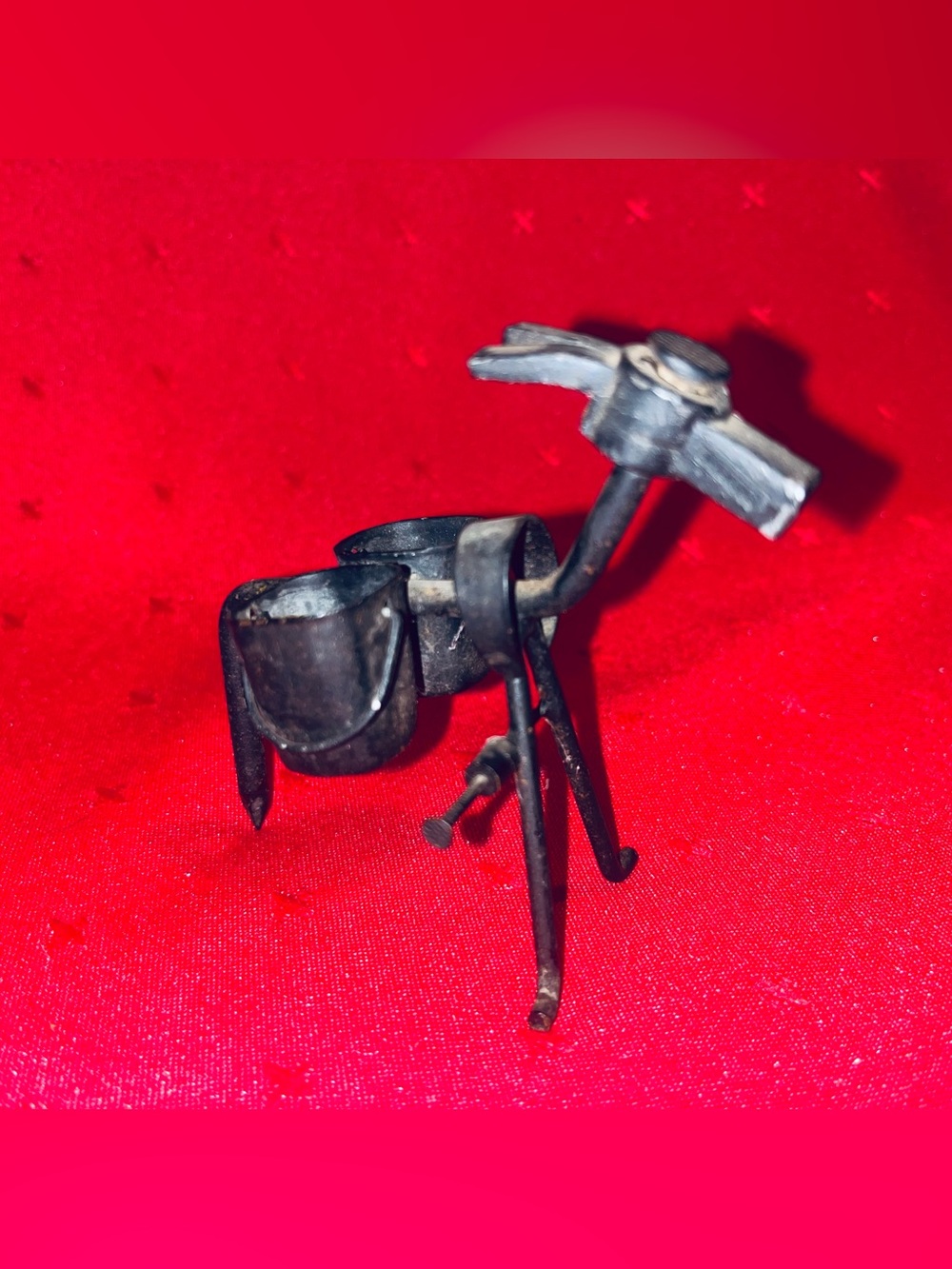 Vntage handmade scrap metal art sculpture